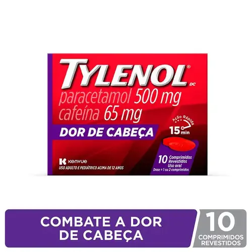 Tylenol DC 500mg + 65mg - 10 Comprimidos