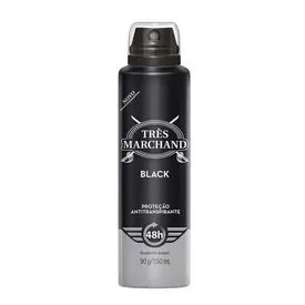 Desodorante Très Marchand Black Aerosol Masculino 150ml