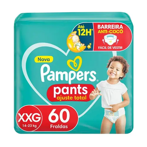Fralda Pampers Pants Ajuste Total XXG com 60 Unidades