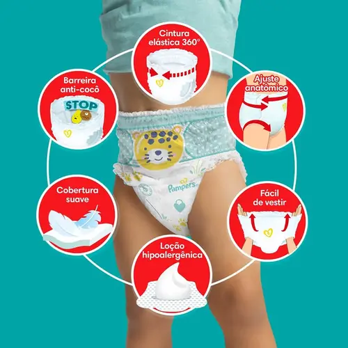 Fralda Pampers Pants Ajuste Total XXG com 60 Unidades