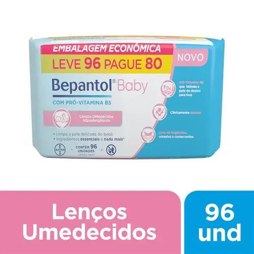 Lenço Umedecido Bepantol Baby 96 Unidades
