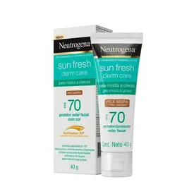 Protetor Solar Facial Neutrogena Sun Fresh Derm Care Pele Negra FPS70 40g
