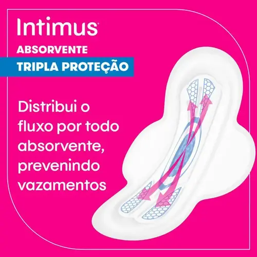 Absorvente Intimus Toda Protegida Seca com Abas 32 Unidades