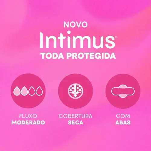 Absorvente Intimus Toda Protegida Seca com Abas 32 Unidades