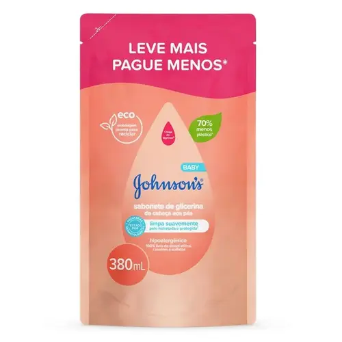 Refil Sabonete Líquido Infantil Johnson's Baby Cabeça aos Pés 380ml