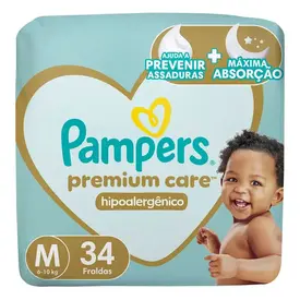 Fralda Pampers Premium Care M 34 Unidades