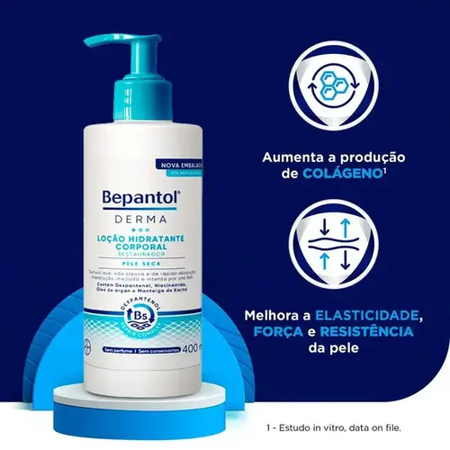 Loção Corporal Bepantol Derma Hidratante Restaurador Pele Seca 400ml