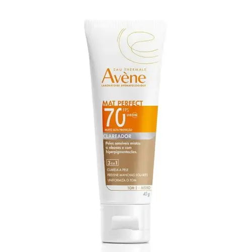 Protetor Solar Facial Avène Mat Perfect Clareador Claro FPS70 40g
