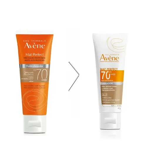 Protetor Solar Facial Avène Mat Perfect Clareador Claro FPS70 40g