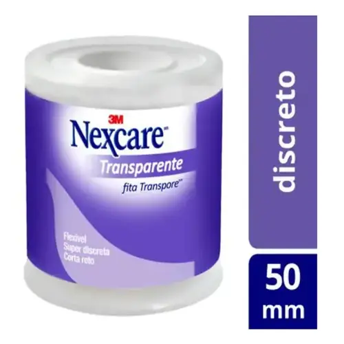 Fita Transpore Nexcare Transparente 50mm x 4,5m - 1 Unidade