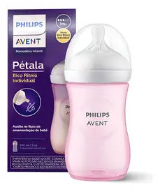 Mamadeira Philips Avent Pétala 1 Mêses+ Rosa 260ml 1 Unidade