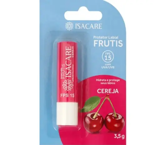 Protetor Labial Isacare Frutis Cereja Fps 15 3,5g