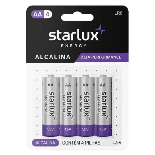 Pilha Starlux Energy AA - 4 Unidades
