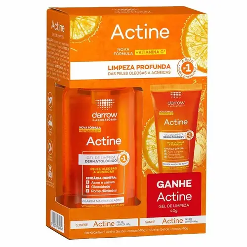 Kit Gel de Limpeza Facial Darrow Actine 140g + 40g