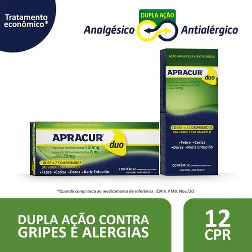Apracur Duo 12 Comprimidos