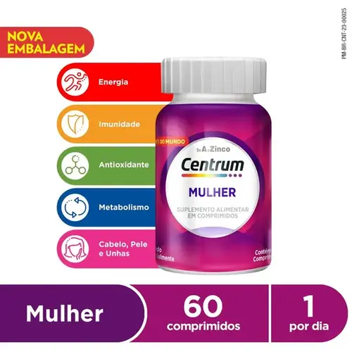 Suplemento Alimentar Centrum Mulher Essentials 60 Comprimidos