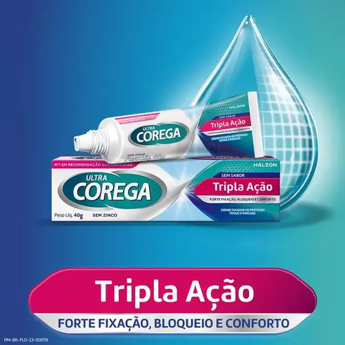 Creme Fixador de Dentadura Corega Ultra Sem Sabor 8,5g