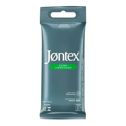 Preservativo Jontex Extra Lubrificado 6 Unidades