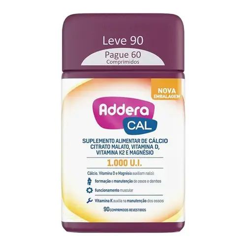 Addera Cal 1.000UI - 90 Comprimidos