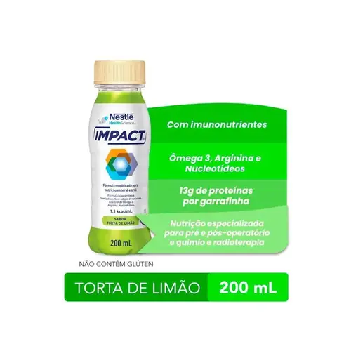Suplemento de Nutrição Enteral e Oral Impact Torta de Limão 200ml