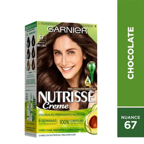Tinta de Cabelo Garnier Nutrisse Creme 67 Chocolate