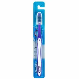 Escova de Dente Oral B Presságio 1 2 3 Limpeza Brilhante Média 40 1 Unidade