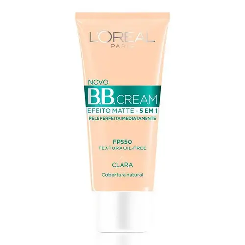 Base L'Oréal Paris BB Cream Efeito Matte 5 em 1 - Pele Clara FPS50 - 30ml
