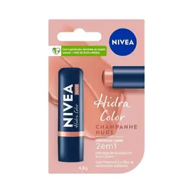 Hidratante Labial Nivea Hidra Color - 2 em 1 - Nude - 4,8g
