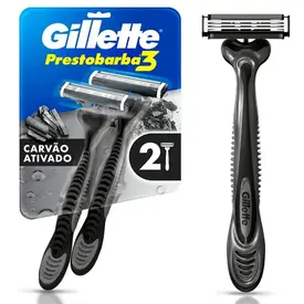 Aparelho Barba Gillette Prestobarba 3 Carbono 2 Unidades