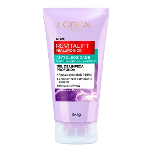 Gel de Limpeza Facial L'Oréal Paris Revitalift Hialurônico Antioleosidade 150g