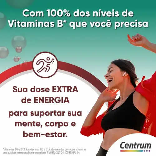Centrum Energia Sabor Guaraná Pó Efervescente 12 Sachês