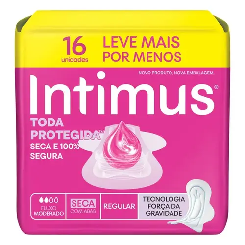 Absorvente Intimus Toda Protegida Seca com Abas 16 Unidades