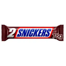 Chocolate Snickers Original Amendoim e Caramelo Barra Duo 78g
