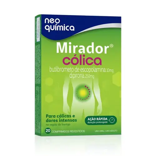 Mirador Cólica 10mg + 250mg - 20 Comprimidos