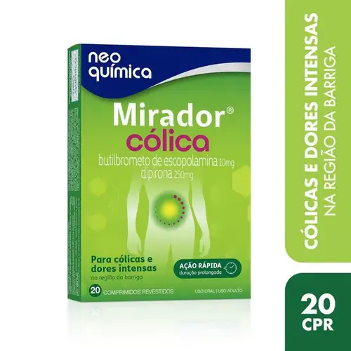 Mirador Cólica 10mg + 250mg - 20 Comprimidos