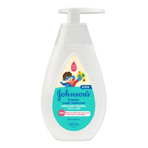 Sabonete Líquido Infantil Johnson's Kids Limpeza Super Poderosa 400ml