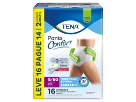 Roupa Íntima Tena Pants Confort G/EG Leve 16 Pague 14