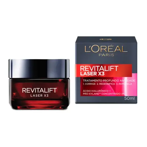 Creme Facial Anti-Idade L'Oréal Paris Revitalift Laser X3 Antirrugas Diurno 50ml