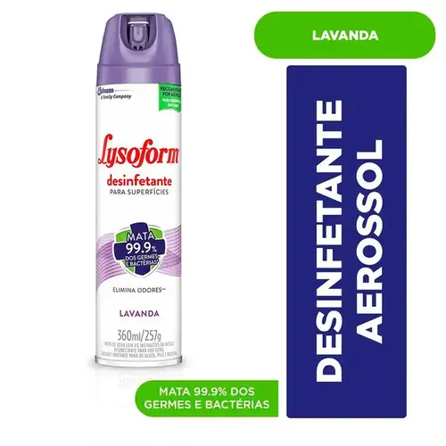 Desinfetante Lysoform Aerosol Lavanda 360ml