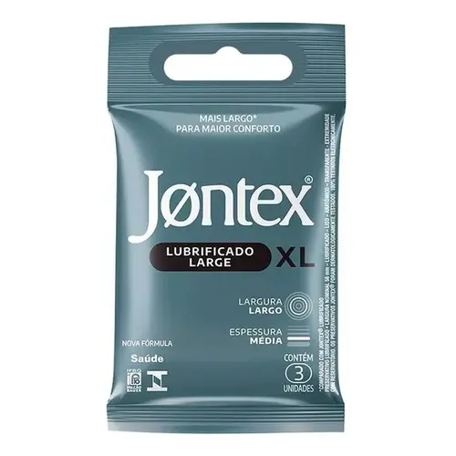 Preservativo Jontex XL Lubrificado 3 Unidades
