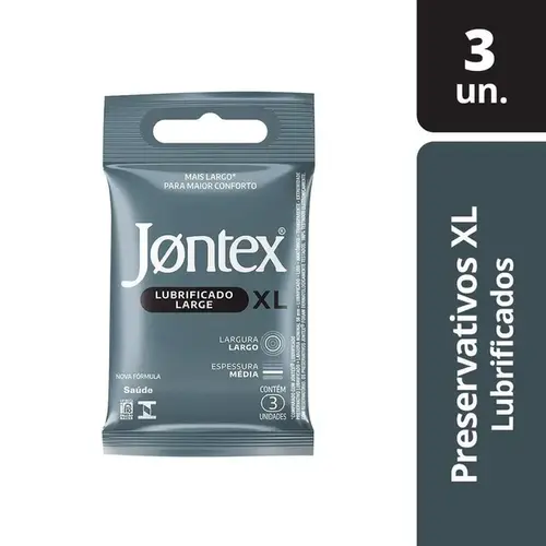 Preservativo Jontex XL Lubrificado 3 Unidades