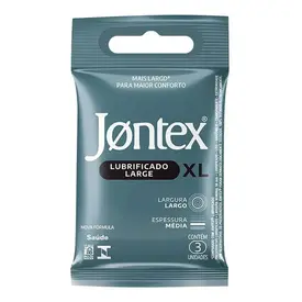 Preservativo Jontex XL Lubrificado 3 Unidades