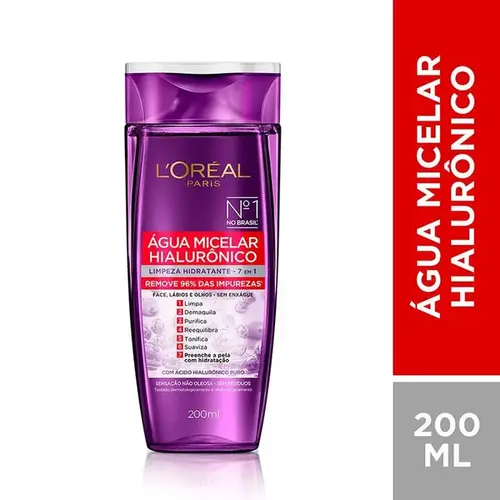Água Micelar L'Oréal Paris Hialurônico - 200ml
