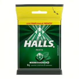 Halls Menta Com 3 Unidades de 82,5g