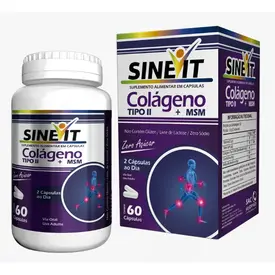 Colagénio Tipo II com MSM Sinevit 60 Cápsulas