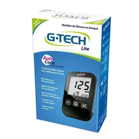 Kit Aparelho Medidor de Glicemia G-Tech Free Lite Aparelho + 1 Lancetador + 10 Lancetas + 10 Tiras Teste