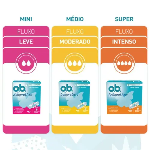 Absorvente Interno OB Sempre Livre ProComfort Médio 10 Unidades