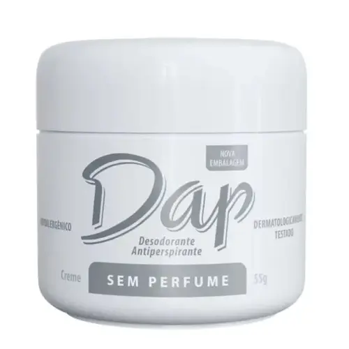 Desodorante Dap sem Perfume Creme Unissex 55g