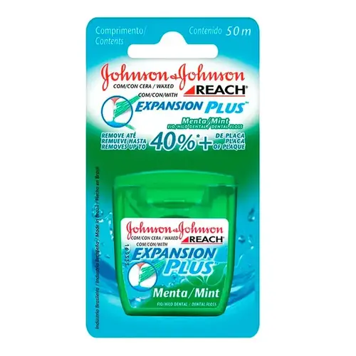 Fio Dental Johnson's Reach Expansion Plus Regular 50 Metros