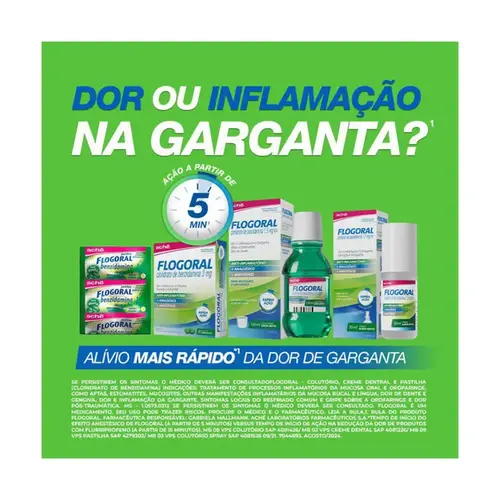 Spray para Garganta Flogoral Sabor Cereja 30ml